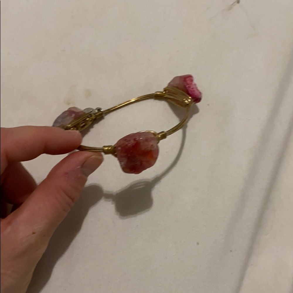 Bourbon and Bow ties pink and gold bracelet